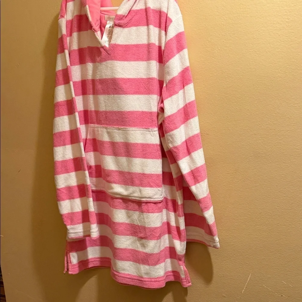 Pottery Barn Kids Pink and White Striped Towelgown